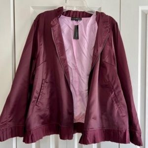 NWT: Lane Bryant 22/24, Burgundy/Pink Jacket